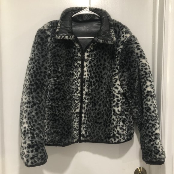 Copper Key Jackets & Coats Ladies Copper Key Faux Leather And Fur